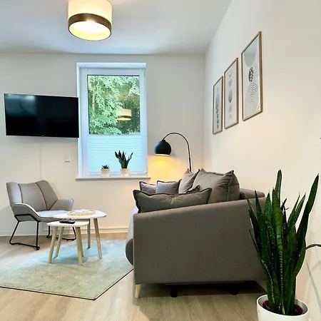 Modernes Apartment Mit Queensize-Bett, Netflix, Kueche, Erdgeschoss, Naehe Ameos Klinik Aschersleben Exterior photo