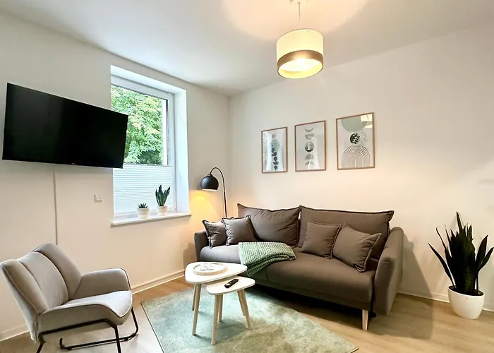 Modernes Apartment Mit Queensize-Bett, Netflix, Kueche, Erdgeschoss, Naehe Ameos Klinik
